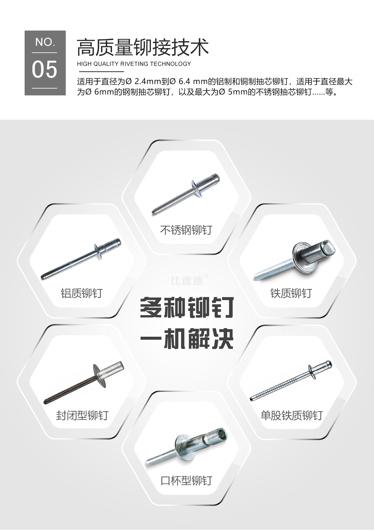 比速迪自动拉钉机；